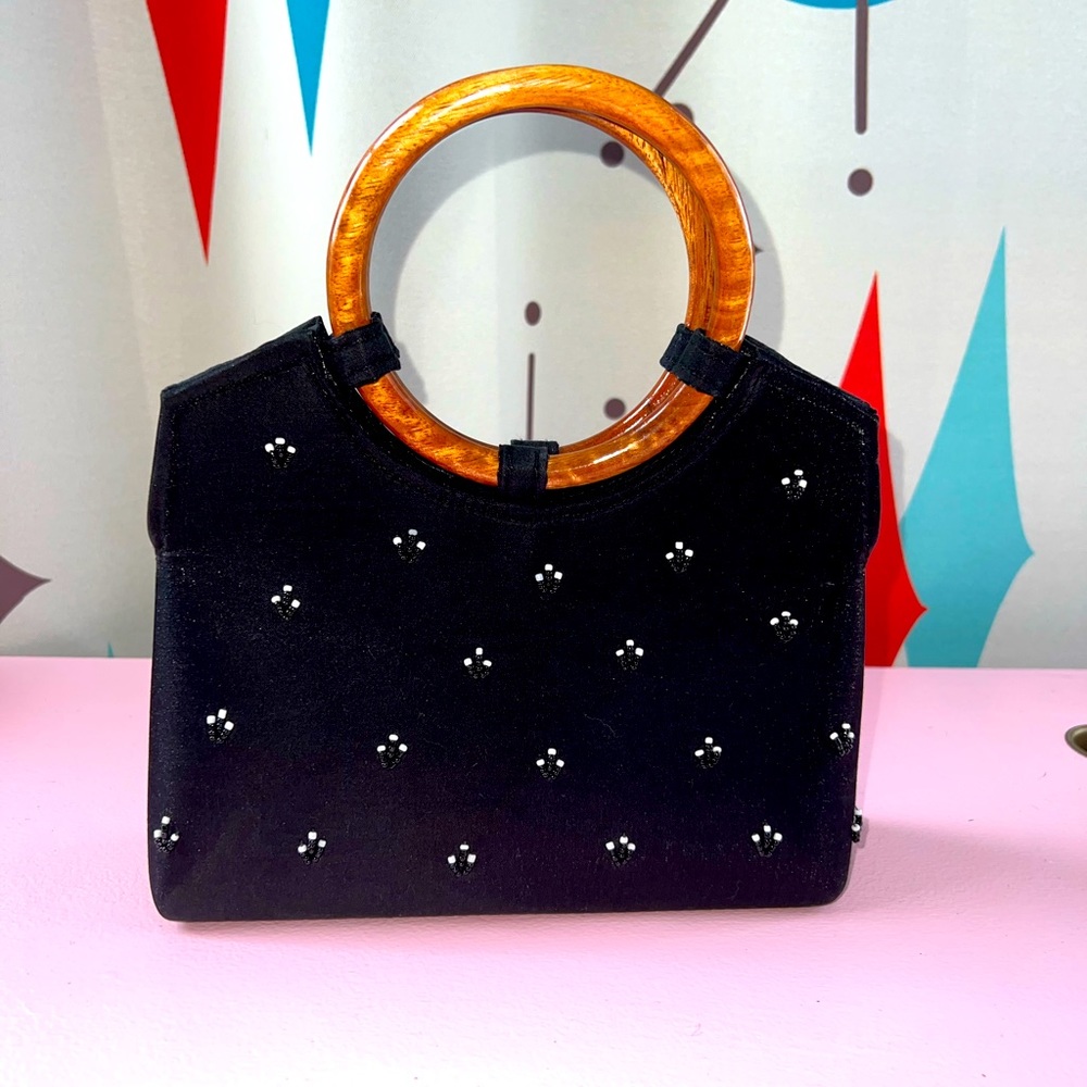 Vintage Silk Beaded Handbag